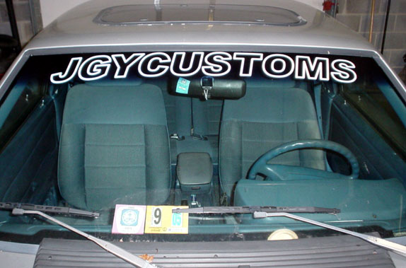 windshield banner